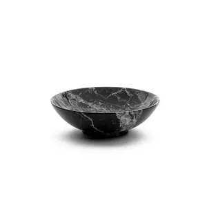블랙 천연 대리석 도매 현대 돌 그릇에 수제 과일 그릇