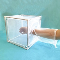 Cage d'élevage d'insectes en acier inoxydable à mailles fines de 0,1 mm, 30x30x30 cm, pour petites insectes, recherche en entomologie