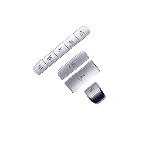 Autocollants pour boutons d'éclairage de plafond Mercedes-Benz, argentés, lot de 8 pièces, décoratifs, autocollants, en ABS, rectangulaires - Product Image 3
