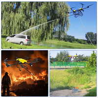 Drone de pulvérisation de pesticides et de lutte contre les incendies à commande à distance, fabriqué en usine, avec cadre en carbone de haute qualité, certifié CE/FCC
