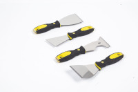 Ensemble d'outils à main multifonctionnels : Spatules à lame en acier inoxydable de 1,6 mm avec extrémité marteau et manche en fibre de verre