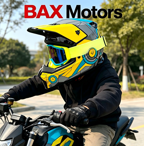 Casque de moto tout-terrain tendance orange et <span class=keywords><strong>noir</strong></span> avec visière, faible résistance au vent, forme de course pour la conduite quotidienne hors route, homologué DOT - Product Image 3