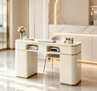 Ensemble table et chaise de manucure de luxe professionnel, taille et couleur personnalisées, table à ongles élégante, mobilier pour salon et institut de beauté