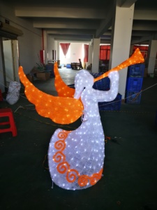 맞춤형 대형 3D 크리스마스 캔디 하우스 모양 IP65 방수 야외 LED 색상변환 조경 축제 장식 조명 쇼핑몰 공원 - Product Image 5