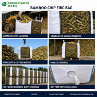 Sac de transport pour bois de chauffage 2000 kg 2 tonnes pour stockage de bûches, sac jumbo ventilé FIBC, sac en vrac traité anti-UV, réutilisable, robuste, saco de lena