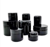 Glasflasche auf Lager UV-Glas Aufbewahrungsglas 10ml 30ml 50ml 100ml 200ml Schwarze Premium-Glas-Konzentratbehälter mit Deckel