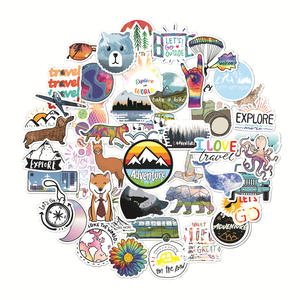 50 יחידות מדבקות ויניל דקורטיביות בהדפסה אישית בסיטונאות, מדבקות אנימה יפניות מצוירות לבית, סקייטבורד, מזוודה ומחשב נייד - Product Image 1