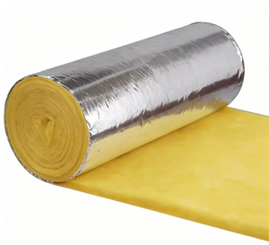 Fabricant chinois OEM sur mesure, rouleau de laine de verre en aluminium, largeur 1,2 m, résistant au feu, isolation thermique pour toit et grenier, certifié CE - Product Image 1