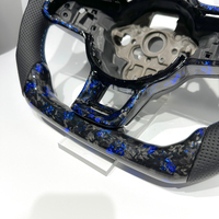 Volant en fibre de carbone bleue forgé, style cool, accessoires Volkswagen VW pour Polo Golf 6 GTD B7 B8 GTI GTI R GTD Golf7 Mk7
