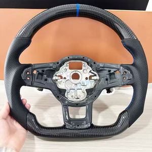 Volant en fibre de carbone forgé en gros pour Volkswagen MK7 MK7.5 GTI R GTD <span class=keywords><strong>GTE</strong></span> avec palettes de changement de vitesse - Product Image 1