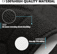 Dirt Trapper Paillassons Antidérapant Absorbant Noir Tapis d'Entrée d'Intérieur Tapis de Porte Lavable en Machine pour le Bureau