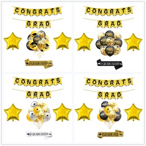 Guirlande de décoration de fête de remise des diplômes 2023 : Drapeau, sangle, ballons et fleurs artificielles - Product Image 2