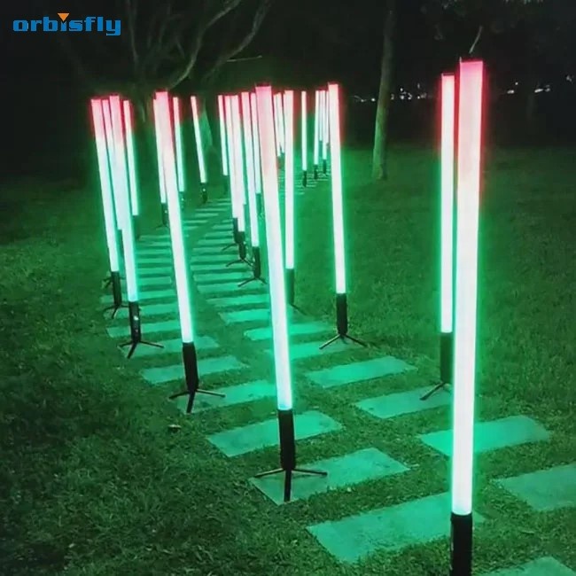 2023 28W five-color video LED outdoor wireless long life battery waterproof pixel tube RGBWA bright and saturated lights