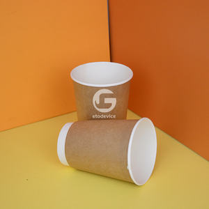 แก้วกระดาษสองชั้นแบบใช้แล้วทิ้ง พิมพ์โลโก้ได้ตามต้องการ สำหรับกาแฟแบบนำกลับบ้าน ลดราคาพิเศษ - Product Image 2