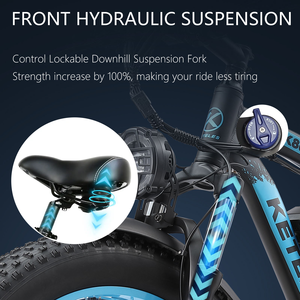 All Terrain Fat Tire Bike 250W Dual Motor Lithium 23AH <b>Battery</b> Dual Hydraulic Disc Mountain Smart LCD Display - Product Image 2