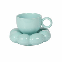 Ensemble tasse à café et soucoupe en céramique en forme de nuage, jolie tasse à thé en porcelaine pour la maison