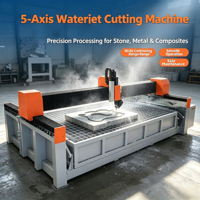 Machine de découpe à jet d'eau AC 5 axes avec tête de découpe 60KSI-DDP30F à 45 degrés et excellente performance