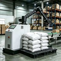Bras robotisé collaboratif, palettiseur automatique avec caméra de vision pour le palettisage de sacs et de bouteilles, machine de palettisation