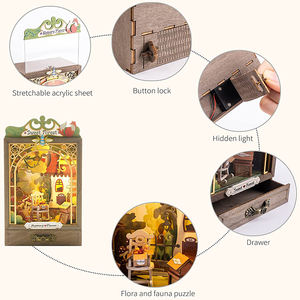 Robotime Rolife Wood Crafts DS026 Sweet Forest Puzzles en <span class=keywords><strong>bois</strong></span> Kit cadeau DIY Miniature House - Product Image 5