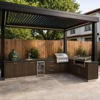 Cuisine barbecue extérieure  et station de grill pour villas Four électrique encastré sur mesure et gril en acier inoxydable