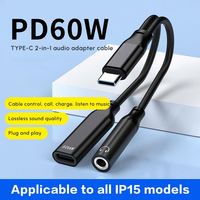 Likai USB C Kopfhörer adapter, USB C auf 3,5mm Buchse Audio Adapter 2 in 1 Audio Ladegerät Splitter Typ C Kopfhörer adapter