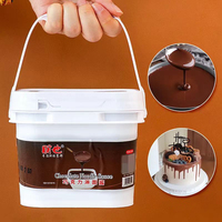 Pâte à tartiner au chocolat épaisse commerciale 1kg pour garniture de gâteaux, glaçage et enrobage de pain, ingrédient de décoration de pâtisserie, approvisionnement en vrac