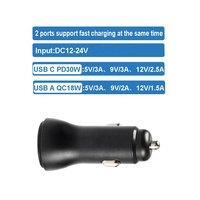HNT DC12-24V OEM Mini 48W double port chargeur de voiture charge rapide PD & QC FCC CE RoHS certifié pour iPhone iPad Samsung chargeur de voiture