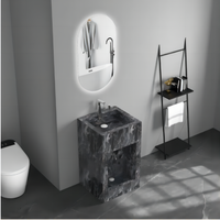 Nouveau design moderne Bassin mural en marbre pour toilettes de style simple Dalle de roche