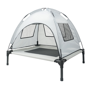 CANBO <span class=keywords><strong>Lit</strong></span> <span class=keywords><strong>de</strong></span> camping pour animaux <span class=keywords><strong>de</strong></span> compagnie <span class=keywords><strong>de</strong></span> voyage en plein air <span class=keywords><strong>Lit</strong></span> surélevé portable pour chien avec auvent - Product Image 1