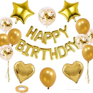 Kit di Palloncini in Alluminio <span class=keywords><strong>KALOR</strong></span> Nero e Rosso per Compleanno, Palloncini a Forma di Lettere e Stelle da 16 Pollici Facili da Assemblare, Decorazioni per Feste di Compleanno - Product Image 4