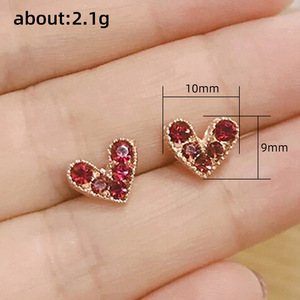 Mini Orecchini a Forma di Cuore per Donna, Comodi per Dormire, Accessori per Orecchie a Forma di Amore, Regalo Quotidiano - Product Image 4
