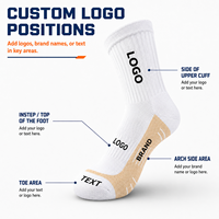 Chaussettes de sport athlétiques unisexes en tricot avec logo personnalisé, chaussettes de sport en coton respirantes, absorbant la transpiration, mi-mollet, pour la course à pied et le basketball