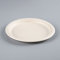 Partie Plateau Bagasse Pulpe Jetable Alimentaire Gâteau Fruits Plateau Assiette