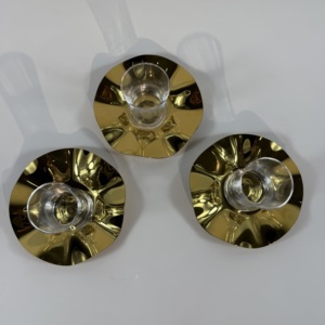Fatto a mano in stile turco arabico lussuoso vassoio piatto d'oro moderno vetro trasparente tazza Set di caffè resistente al calore tè casa azienda <span class=keywords><strong>Cafe</strong></span> - Product Image 2
