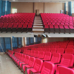 Precio de Fábrica al por Mayor, Muebles YU CHEN YC-831, Silla Moderna de Lino y Algodón con Patas de Hierro, para Auditorio, Iglesia, Escuela - Product Image 5