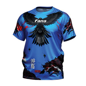 طقم مصارعة مخصص للرجال من البوليستر المرن المحبوك مع قمصان مطبوعة رقمياً للبالغين - Product Image 3