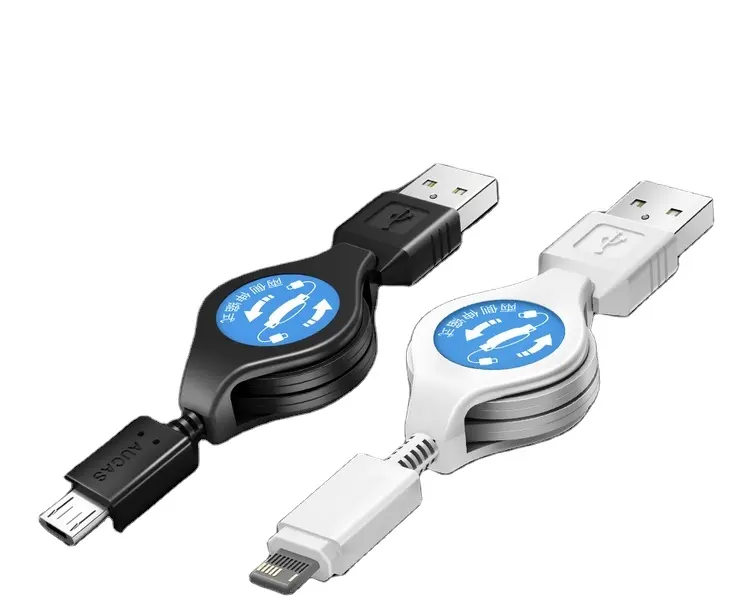 Mobil telefon veri kablosu taşınabilir USB 2.0 konektörü, mikro gerilebilir hızlı şarj kabloları teklif