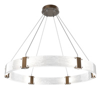 Lustre LED Moderne Nordique en Verre et Laiton à Anneaux Parallèles, Suspension Personnalisée pour Plafond, Décoration de Bar, Idéal pour Hôtels et Salons