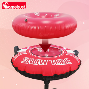 Samebust Snow Tube 47-Inch <b>Inflatable</b> Red With Oxford Cloth Cover For Winter Sledding - Product Image 1