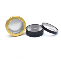Farbige Aluminiumdose mit Sichtfenster-Deckel 5g-180g für Sonnencreme Haarwachs Balsame Deodorant Kosmetikverpackung Offsetdruck