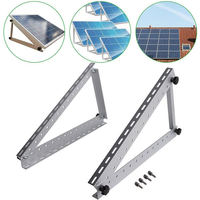 Support de montage de panneau solaire réglable et écologique, inclinaison 10-45°, en aluminium anti-corrosion de 2 mm d'épaisseur, thermolaqué, pré-perforé pour VR
