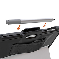 Pour Microsoft Surface Pro 9 10 11 Case avec dragonne et bandoulière compatible avec le clavier Type Cover