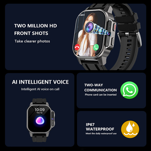 B22 5g Smart <b>Watch</b> with Camera Android 2.04inch WIFI Heart Rate IP67 Waterproof 4G Ultra Video Call Sleep Tracker - Product Image 4