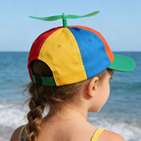 Gorra de Béisbol Infantil de 6 Paneles Multicolor, Divertida y Novedosa, para Verano, Playa y Aire Libre