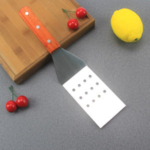 Stainless Steel <b>Wooden</b> Handle Pizza Spatula Teppanyaki Pancake Steak Turner Cooking Tool XR1020 Yangjiang Made - Product Image 3