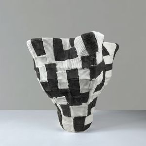 Jarrón de Porcelana de Estilo Nórdico Moderno, Jarrón de Mesa, Decoración para el Hogar, Bodas, Jarrón Grande Irregular, Jarrón Grande de Porcelana para Interiores - Product Image 1