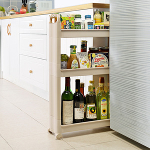 Organizador de Refrigerador, Estante de Almacenamiento de Plástico de 2 Niveles, Rectangular, Ligero, Extraíble, para Usar en Espacios Estrechos del Gabinete de la Cocina - Product Image 1