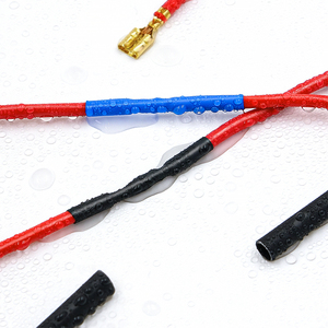 200 pièces <span class=keywords><strong>3</strong></span>:1 rapport de rétrécissement bricolage adhésif doublé gaine thermorétractable Kit d'emballage étanche <span class=keywords><strong>noir</strong></span> rouge isolation de câble électrique - Product Image 5
