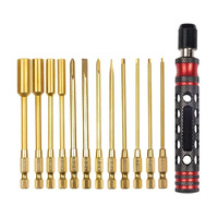 Jeu de tournevis à embouts interchangeables 12 en 1, hexagonal, cruciforme, plat, embout pour écrous, personnalisable OEM pour modèle RC