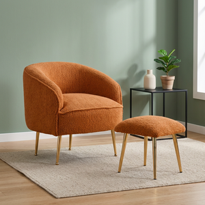 Sofá Cama Moderno con Patas de Madera, Sillón Tapizado Convertible para Sala de Estar, Escuela, Villa, Sofá Individual Cómodo - Product Image 3
